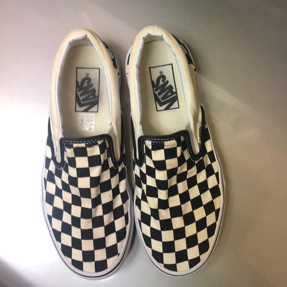 Vans checkered slip on shoes